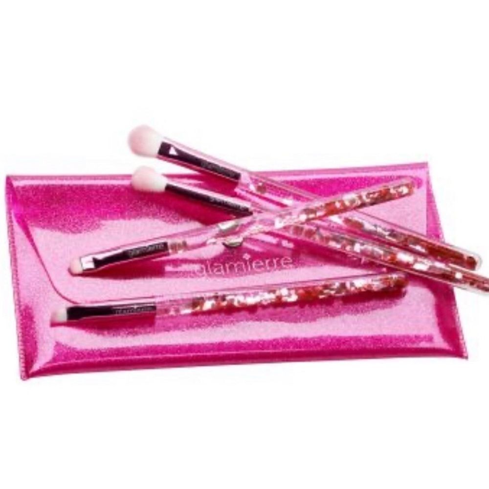 New! Glamierre Pink Glitter Eyeshadow Brushes